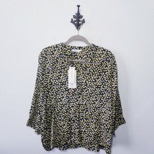 NWT Masai Dobra Top Womens Size M Polka Dot Chiffon Blouse NEW